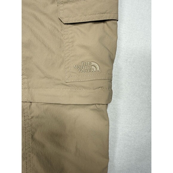 North Face Hiking Pants Convertible Zip Off Shorts Tan Khaki Women's Size 8 - Picture 2 of 7